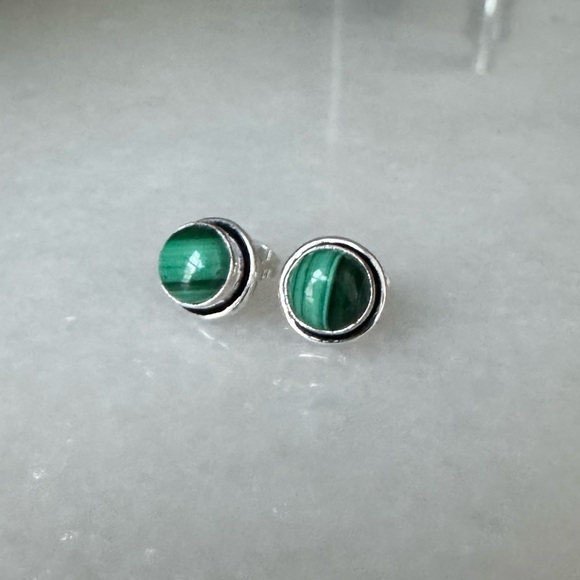 NWOT Sundance Maia Earrings Green Malachite Sterling Silver